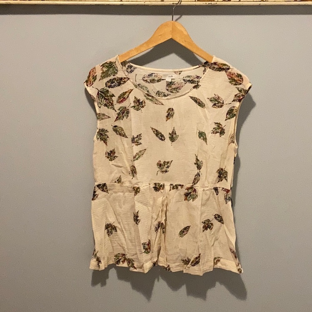 Autumn Leaves Short-sleeved Blouse